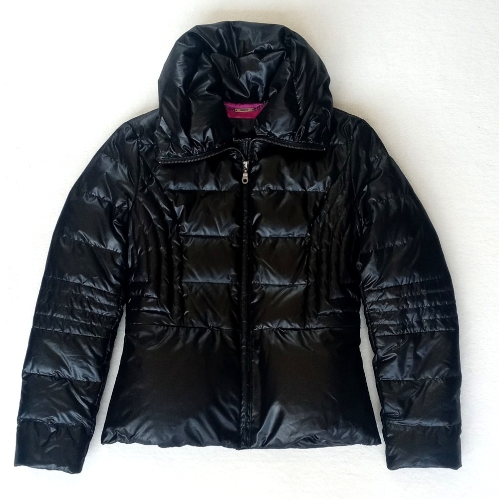 DKNY Women’s Black Down Quilted Puffer Long Sleeve Waist Length Coat XS - Picture 15 of 16